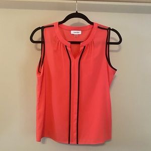 Calvin Klein Tipped Split Neck Tank